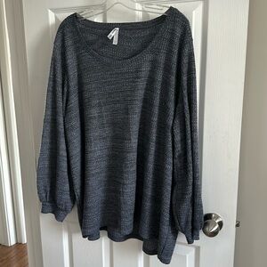 🔥French twist 3X maiden Bangladesh, waffle, knit, blue and black long sleeve